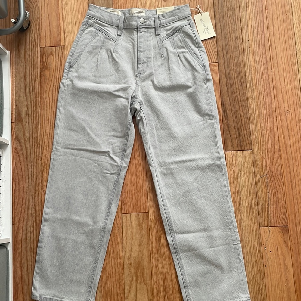 Gray vintage straight leg jeans